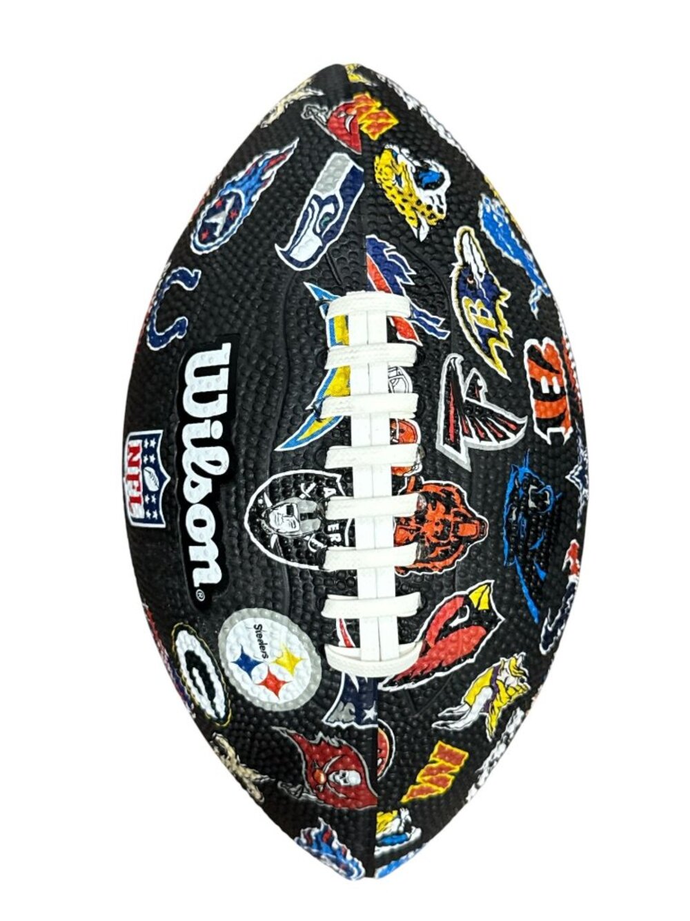 Wilson NFL Team Logo Jr. Football Black Design Display Collectible